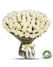 Bukiet z białych róż